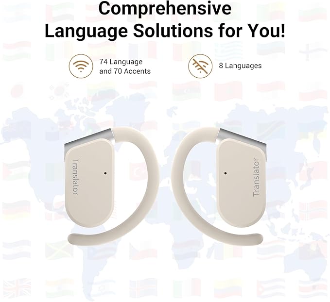 M9 Language Translator Earbuds Open-Ear Headphones Support 144 Languages & - Image 2