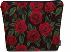 Woman Rose Makeup Bag - Blossom Flower Roses Red Travel Cosmetic Bags Toiletry Makeup Organizer Pencil Pouch For Owners Lady Birthday Gifts