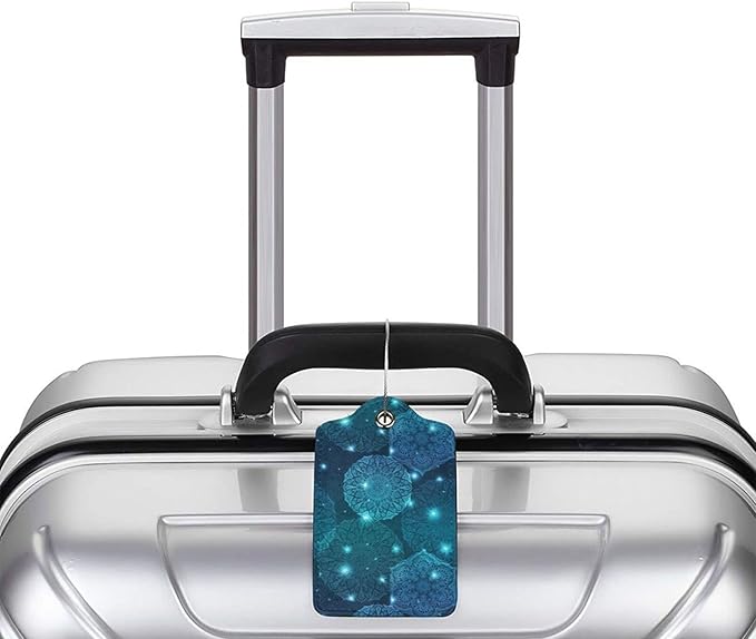 2Pcs Glowing Mandala Themed Luggage Tags - Image 6