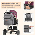 BabbleRoo Diaper Bag Backpack, Unisex Stylish Travel Back Pack Nappy Changing - Image 6