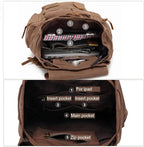 AUGUR High Capacity Canvas Vintage Backpack - Image 3