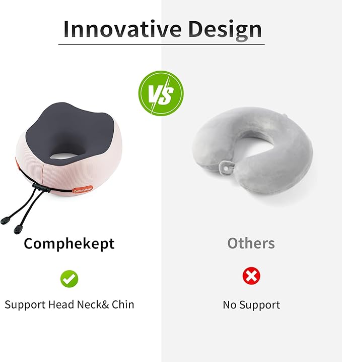 Thickened Travel Neck Pillow for Airplanes for Women, Adjustable Right Amount - Image 7