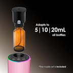 Waterless Essential Oil Diffuser, Battery Powered Mini Scent Air Machine, Aromatherapy Mist Diffuser for Home Room Car Office (Pink)