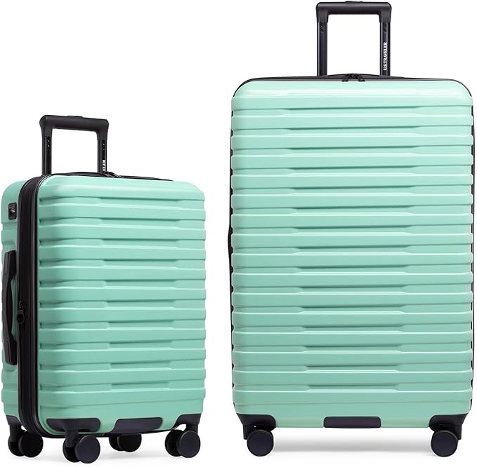 U.S. Traveler Boren Polycarbonate Hardside Rugged Travel Suitcase Luggage by USTraveler
