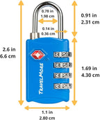 TSA Luggage Locks with 4 Digit Combination – Heavy Duty Set Your Own Padlocks - Image 2