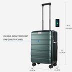 KROSER Carry On Luggage with Spinner Wheels & Built-in TSA Lock, Expandable Top - Image 2