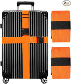 Luggage Straps for Suitcases TSA Approved-2 Pack Bright Personalized Luggage by GOWRAPS