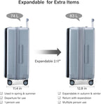 Hanke Hardside Expandable Checked Luggage, 24 Inch Top Opening Trunk Luggages - Image 2