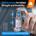 Forge 4-Digit Combination Lock, TSA Approved Locks - Image 3