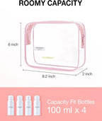 BAGSMART Clear Toiletry Bag, 2 Packs TSA Approved Water resistant Quart Size - Image 2