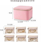 Jewelry Box Organizer for Women, Small Travel Jewelry Case, Mini Travel Jewelry - Image 7