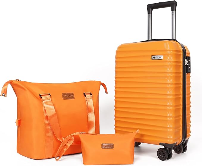 Luggage Set 3 Piece Luggage Set ABS hardshell Spinner Wheels Luggage Carry on by Aklsvion