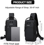 Sling Bag for Men Anti-theft USB Crossbody Shoulder Backpack Purse Waterproof - Image 6