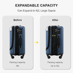 LEVEL8 Grace Carry on Luggage Airline Approved, 20 Inch Expandable Hard Sided - Image 6