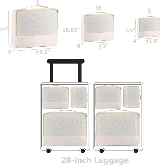 DoubleTrip Packing Cubes for Suitcases Carry on Luggage Organizer 6 Set Travel - Image 3