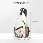SUPLUCHOM Sling Bag Tulip Flower Watercolor Hiking Daypack Crossbody Shoulder - Image 3