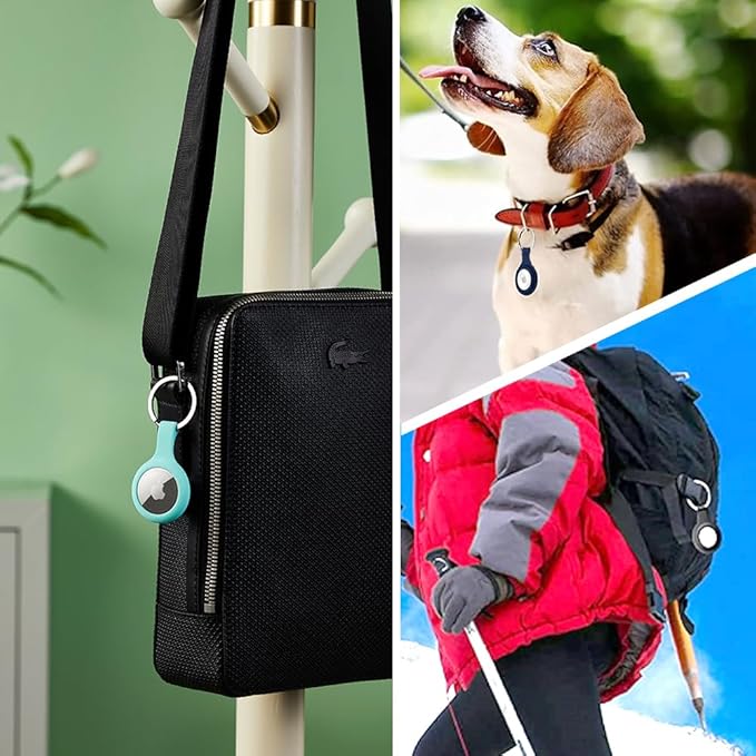 ThingsBag Airtags 4 Pack Holder Keychain, Silicone GPS Case Key Ring - Image 5