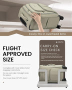 LOVEVOOK Carry On Luggage 22x14x9 Airline Approved, 22 Inch Softside Suitcases - Image 3