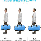 Gonex 40L 60L 80L Extra Large Waterproof Duffle Travel Dry Duffel Bag Heavy - Image 5