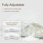 Coop Home Goods Original Cut-Out Adjustable Pillow, King Size Bed Pillows - Image 2