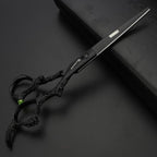 Purple Professional Hairdressing Scissors Hairdresser Hairstylist Cutting Hair & Thinning Hairdressing Scissor (6-inch flat shear-A)