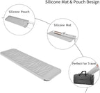 Heat Resistant Travel Mat Pouch for Hair Straighteners, Crimping Irons, Curling Wands, Flat Irons and Hair Styling Tools (1 Pack, Gray)