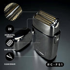 Royal Clips Hair and Beard Fade Kit – Professional Clipper, Trimmer & Foil Shaver Bundle for Men, Complete Haircut Set for Barbers, Home Use & Grooming– Holiday Gift for Men, Fathers, Brothers- Silver