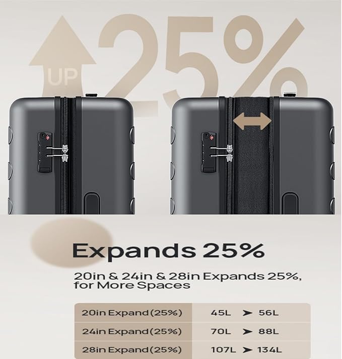 Carry on Luggage 22 X 14 X 9 Airline Approved, 20 Inch Luggage - Image 4