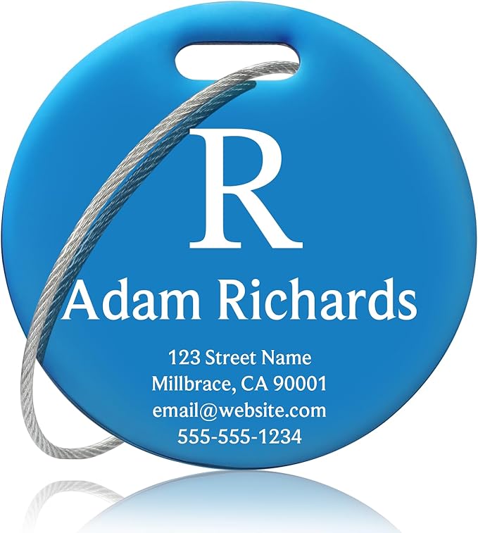 Customized Stainless Steel Luggage Tags: Personalize Your Suitcases, and Bags by Kcule