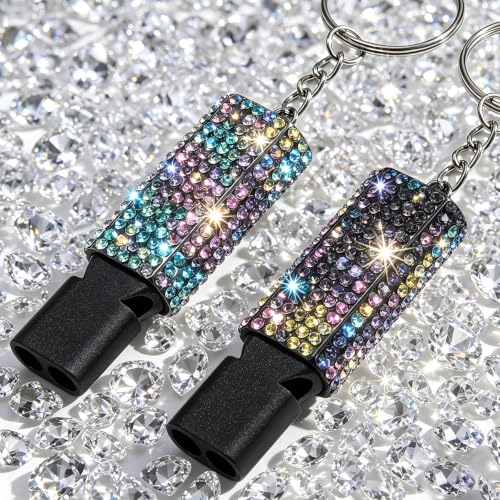 Three Tube Whistle Aluminum Alloy Survival Whistle for Outdoor Needs Sports Referee Emergency (black mix2pcs)