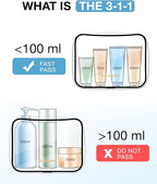 BAGSMART Clear Toiletry Bag, 3 Packs TSA Approved Water Resistant Quart Size - Image 6