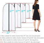 Garment Bags for Hanging Clothes 24'' x 48'' Suit Covers for Closet Garment Bag - Image 2