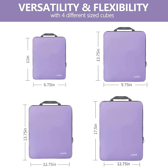 BAGAIL 4 Set/6 Set/8 Set Compression Packing Cubes Travel Accessories - Image 2