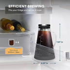 OVALWARE Airtight Cold Brew Iced Coffee Maker Pitcher and Tea Infuser - Image 2