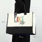 Lake Life Tote Bag for Women Waterproof Personalized Beach Bag Canvas Bag Funny - Image 3