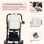 BabbleRoo Leather Diaper Bag Backpack - Image 7