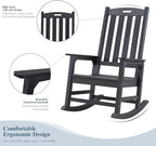 Psilvam Oversized Outdoor Rocking Chair, - Image 4