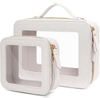 Clear Makeup Bag Small, TSA Approved Portable Toiletry Bag by FFpaw