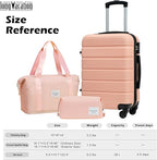 LONG VACATION 3 Piece Carry On Luggage 20 Inch Suitcase - Image 7