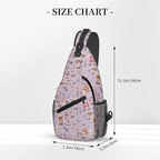 SUPLUCHOM Sling Bag Mushrooms Vintage Botanical Hiking Daypack Crossbody - Image 3