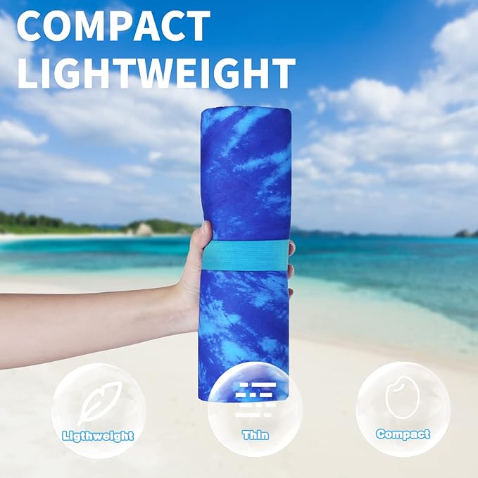4 Pack Lightweight Thin Beach Towel Oversized 71"x32" Big Extra Large - Image 2