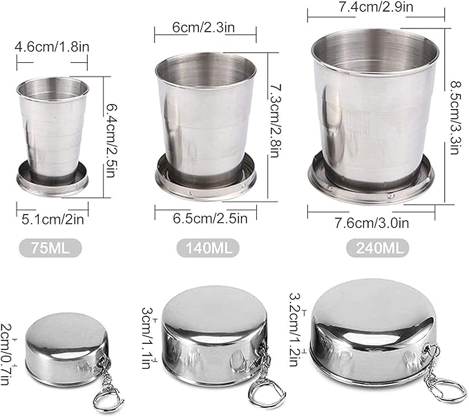 Guyuyii 3-Pack Collapsible Cups - Image 8