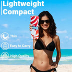 Microfiber Lightweight Beach Towel Sand Free Quick Dry Absorbent Thin Compact - Image 2