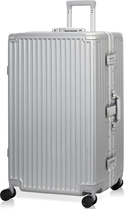 AnyZip Luggage Aluminium Frame Suitcase Hard Shell TSA Lock No Zipper 28In by YourBestTravelChoice