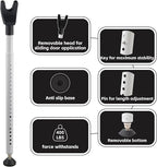 2 Pack Door Security Bar & Sliding Patio Door Lock Bar – Heavy Duty Adjustable - Image 6