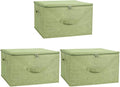 ANMINY 3PCS Storage Bins with Zipper Lids 36 Qt Lidded Fabric Storage Boxes by ANMINY
