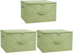 ANMINY 3PCS Storage Bins with Zipper Lids 51.9 Qt Lidded Fabric Storage Boxes by ANMINY