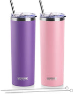 koodee 20 oz Skinny Tumbler Stainless Steel Double Wall Insulated Water Tumbler by koodee
