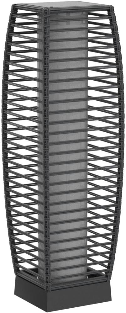 Grand patio Outdoor Floor Lamp Solar Powered Lantern Waterproof Wicker Boho - Image 4