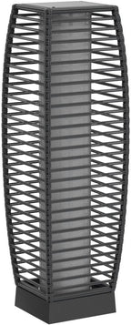 Grand patio Outdoor Floor Lamp Solar Powered Lantern Waterproof Wicker Boho - Image 4